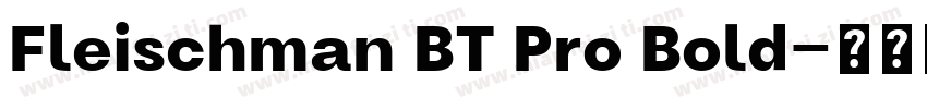 Fleischman BT Pro Bold字体转换